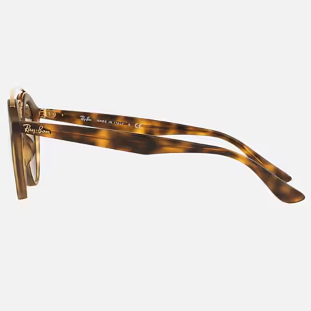 Ray-Ban Tortoise Brown Round Sunglasses with Gold Bridge - Picture 3 of 11